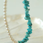 Irregular Turquoise Freshwater Pearl Necklace