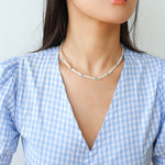 Spring Heartbeat Toothpick Pearl Necklace