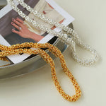 Thick Gold and Silver Chain Necklace