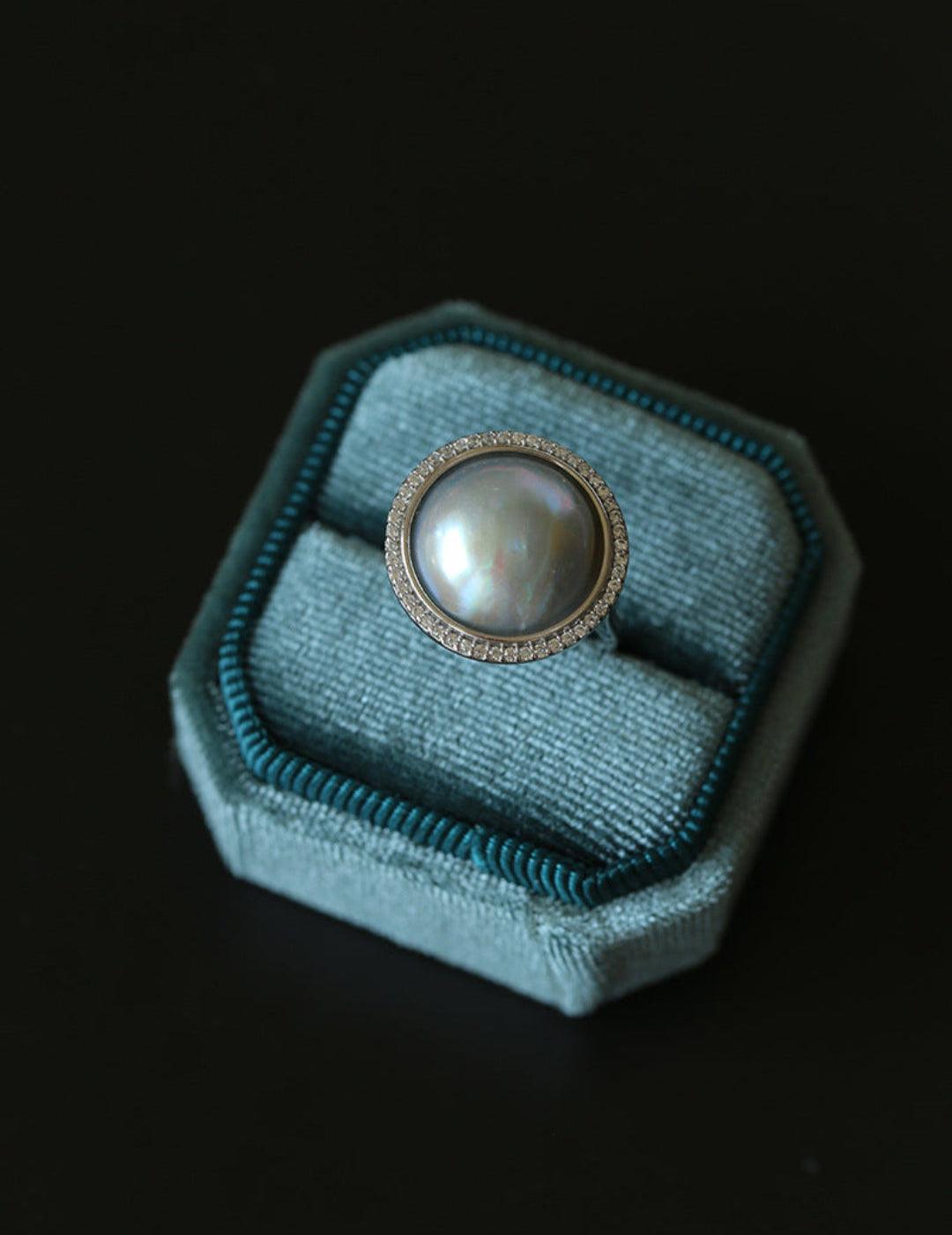 Seawater Mabe Pearl Ring - Gembea Jewelry