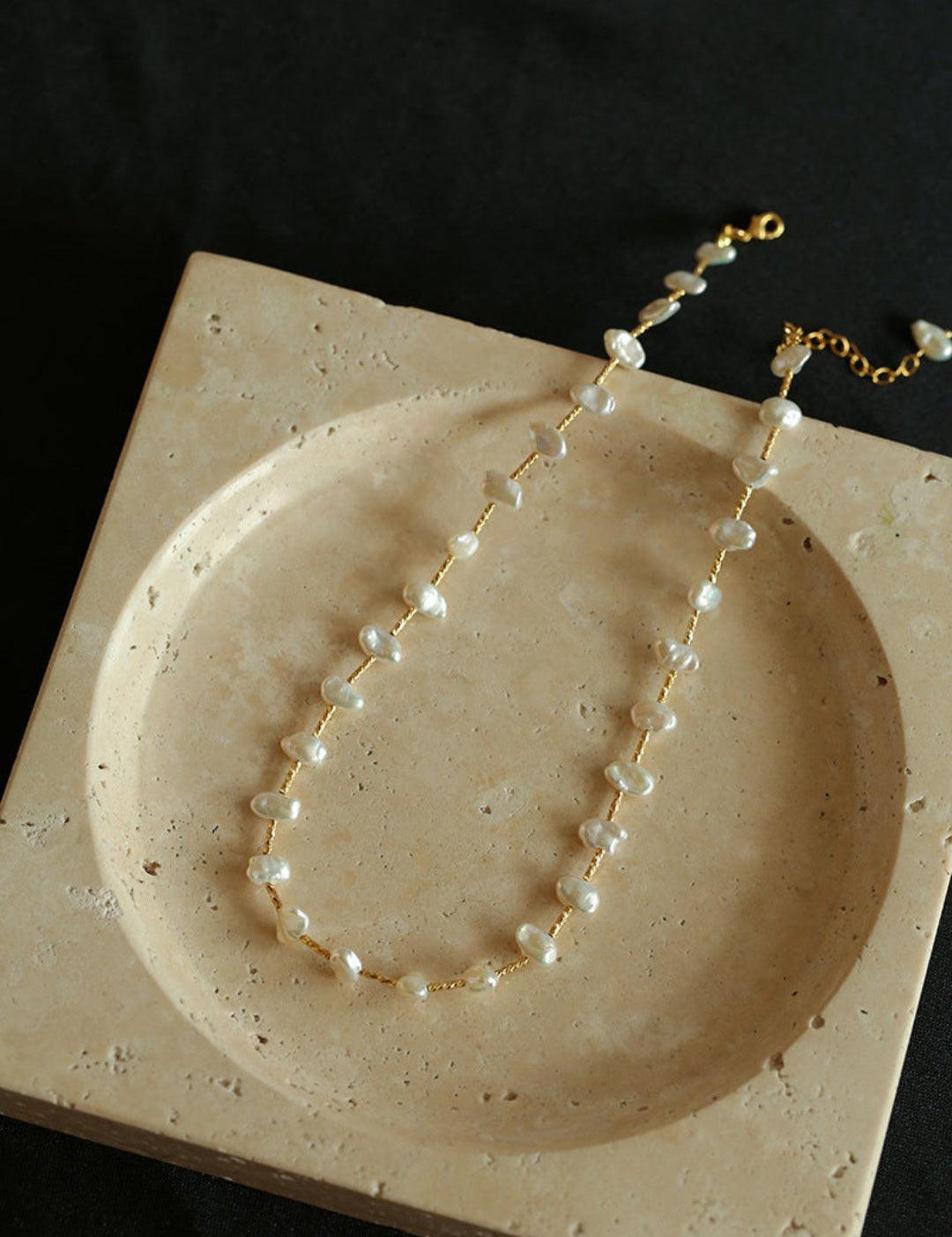 Starry Baroque Pearl Necklace - Gembea Jewelry