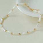 Handmade Drop White Mother of Pearl Necklace