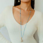 Spring Heartbeat Blue Turquoise Baroque Necklace