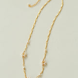 Overlay Natural Pearl Pendant Necklace