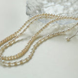 Pull Double Layers Beaded Pearl Necklace