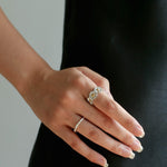 S925 Silver Little Daisy Open Set Ring