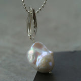 Willow Leaf Baroque Pearl Pendant Necklace