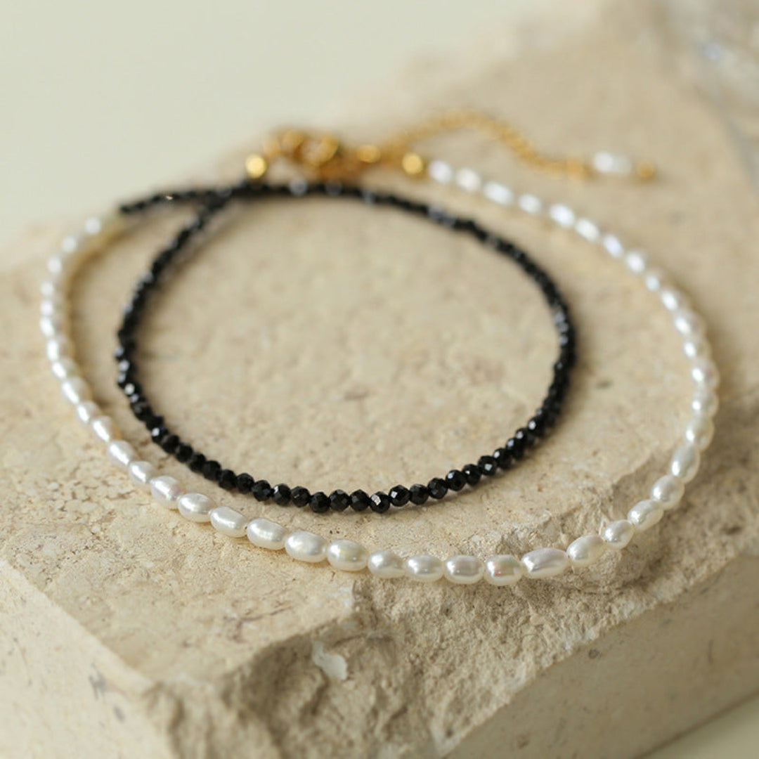 Gembea Jewelry Baroque Pearl Black Spinel Necklace