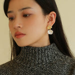 Foil Petals Baroque Stud Earrings