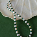 Pearl Colored Stone Beaded Necklace