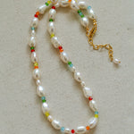 Colorful Beads Baroque Pearl Necklace-Gembea Jewelry