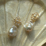 Hand-woven Baroque Winding Pearl Earrings