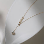 D Model Vintage 14K Gold Chain Pearl Necklace