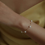 Vintage Star Chain Pearl Bracelet