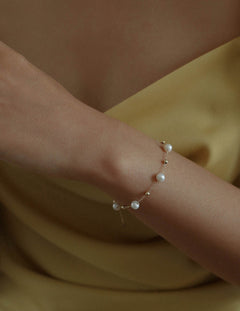 Vintage Star Chain Pearl Bracelet