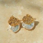 Foil Petals Baroque Stud Earrings