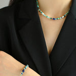 Gembea Jewelry Irregular Colored Natural Stone Bracelet