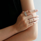 S925 Silver Little Daisy Open Set Ring