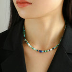 Gembea Jewelry Irregular Colored Natural Stone Necklace