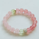 Summer Strawberry Crystal Grape Stone Bracelet Gembea Jewelry