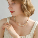 Natural Freshwater Square Pearl Necklace