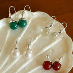 Red and Green Agate Gourd Ear Hook Earrings