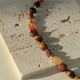 Tiger's Eye Stone Beaded Necklace-Gembea Jewelry