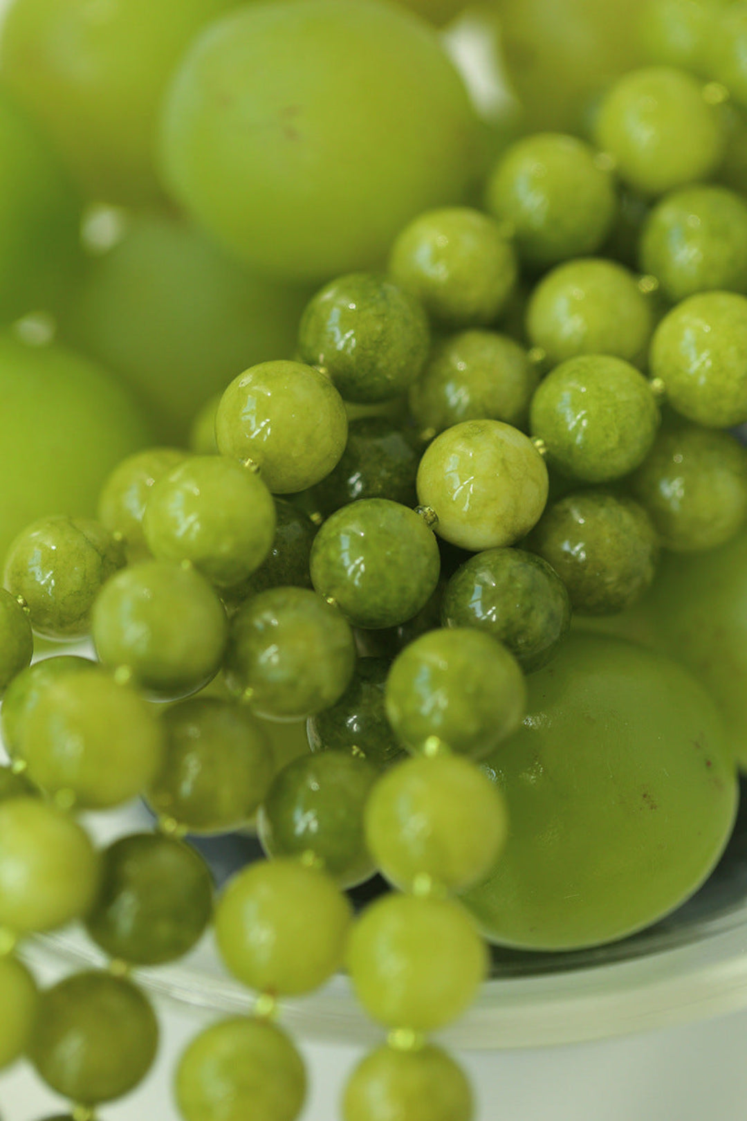 Green Grape Gemstone Beaded Necklace