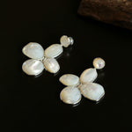 Natural Mother of Pearl Lilac Earrings