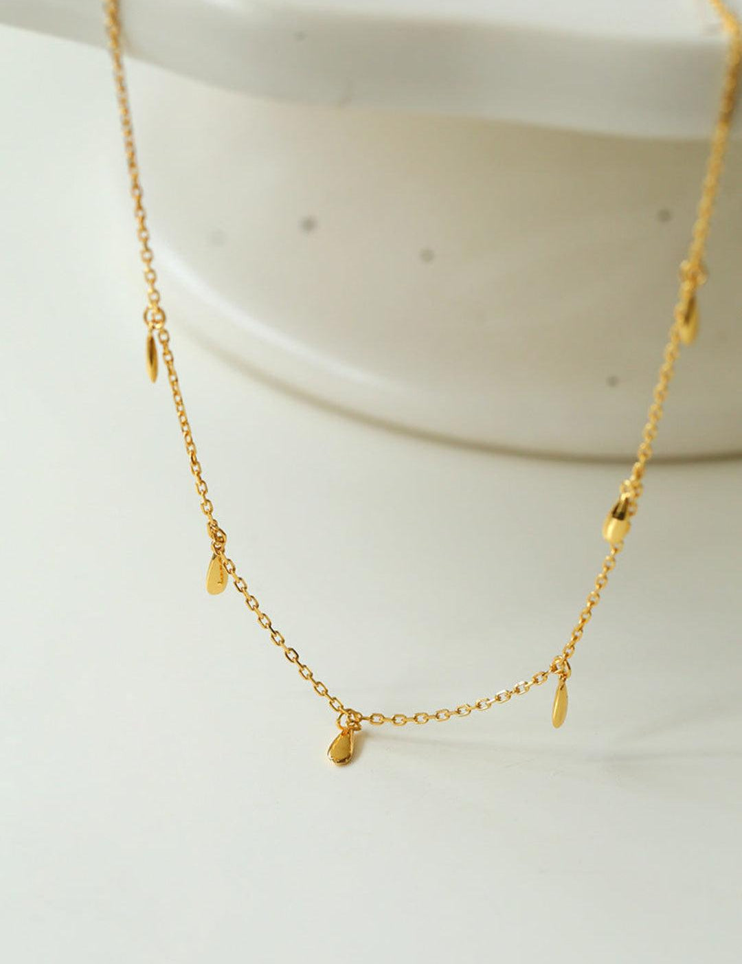 Overlay Chain Drop Choker Necklace - Gembea Jewelry