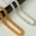 Thick Gold and Silver Chain Necklace