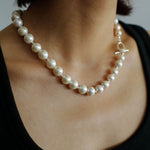 Round Baroque Pearl Beaded Necklace