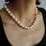 Round Baroque Pearl Beaded Necklace