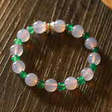 Spring Heartbeat Green Agate Bracelet