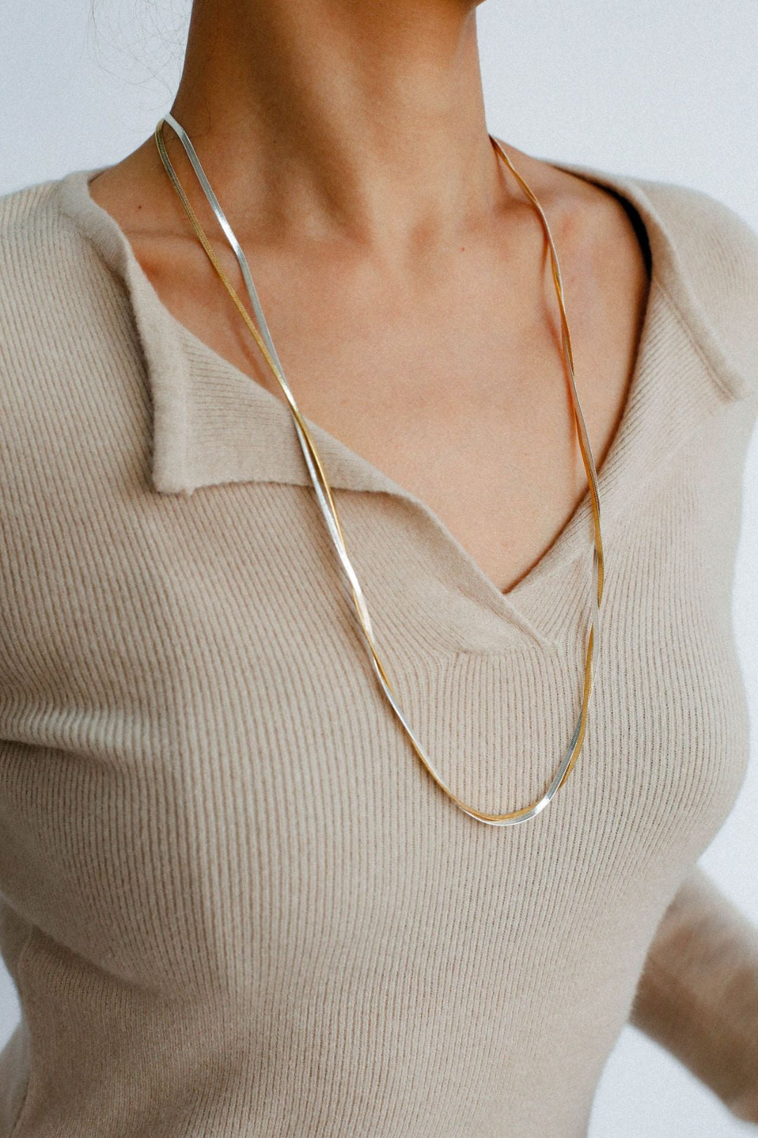 Spring Heartbeat Snake Bone Chain Necklace