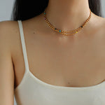 Spring Heartbeat Gold Beans Necklace