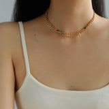 Spring Heartbeat Gold Beans Necklace