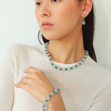 Spring Heartbeat Green Agate Necklace