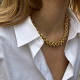 Thick Gold and Silver Chain Necklace