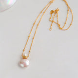 Perfume Bottle Shape Chain Pearl Necklace