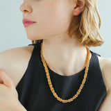 Thick Gold and Silver Chain Necklace