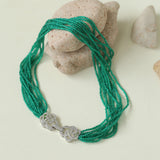 Camellia Bucklei Multi-layer Green Necklace