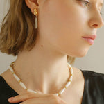 Handmade Drop White Mother of Pearl Necklace