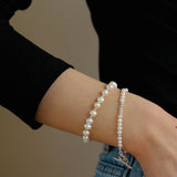 Simple OT Buckle Pearl Bracelet