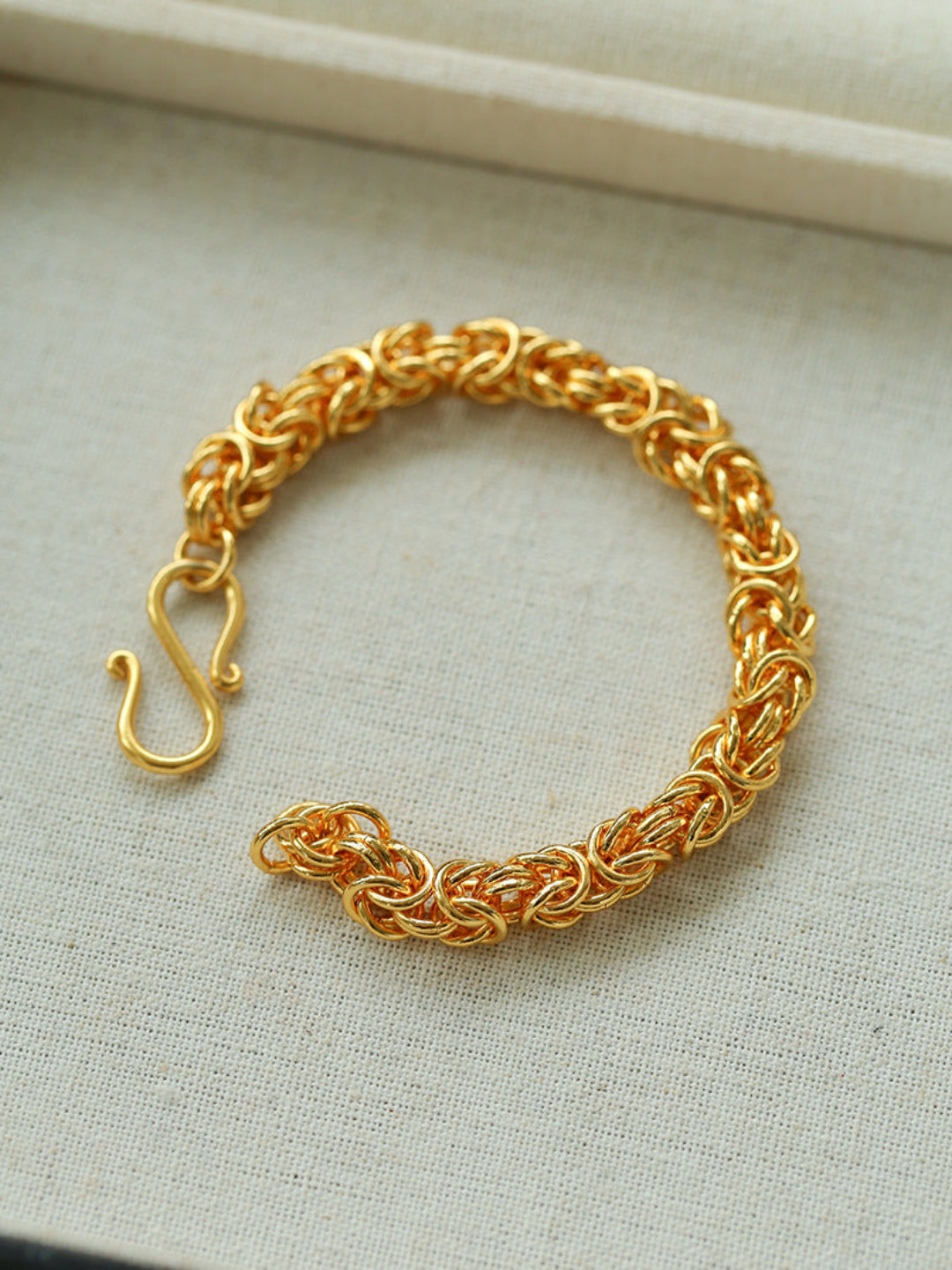 Thick Gold and Silver Chain Bracelet