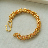 Thick Gold and Silver Chain Bracelet