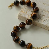 Tiger's Eye Beaded Bracelet-Gembea Jewelry