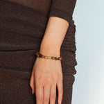 Tiger's Eye Stone Beaded Bracelet-Gembea Jewelry
