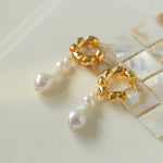 Twist Baroque Pearl Drop Earrings