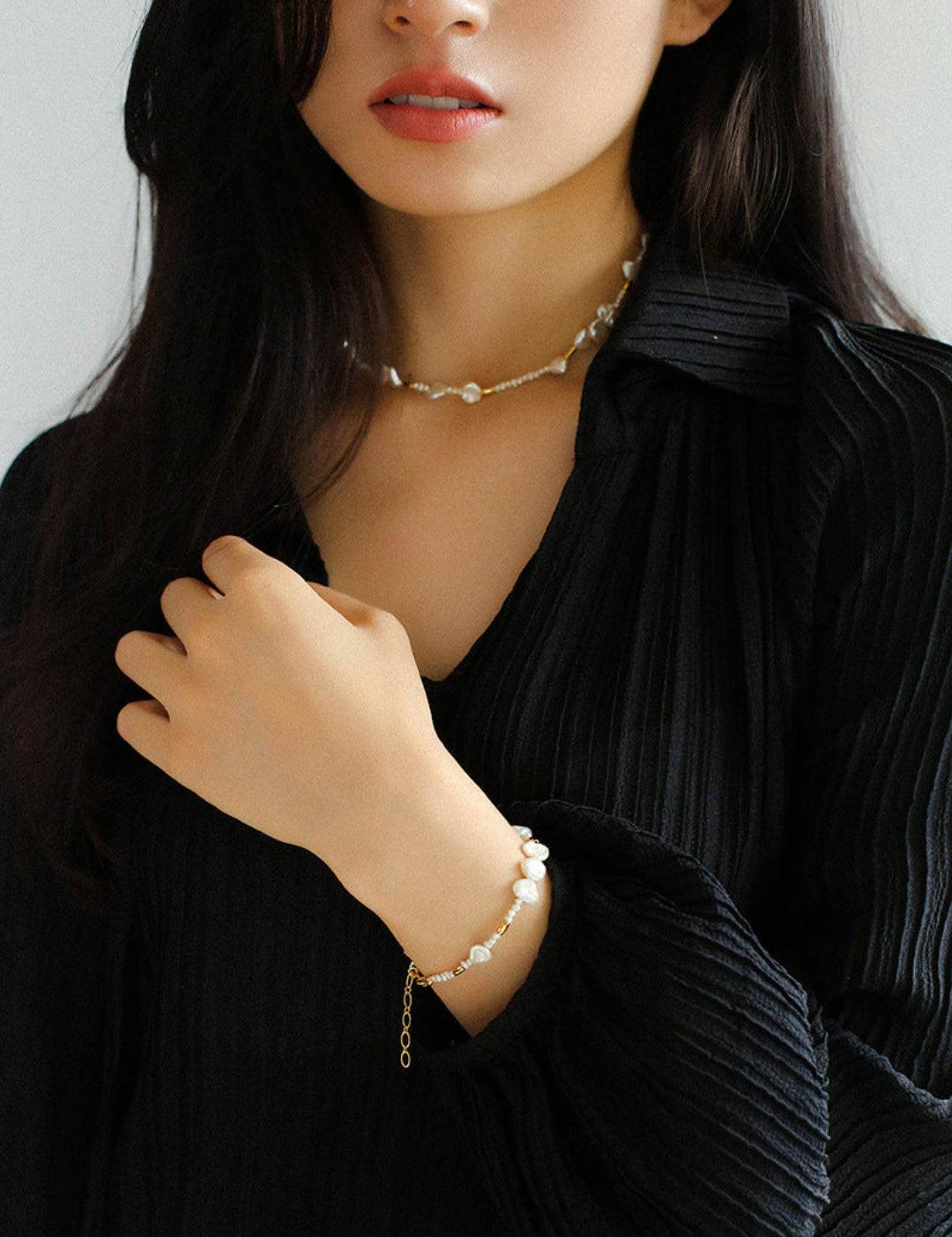 Simple Freshwater Rice Pearl Necklace - Gembea Jewelry